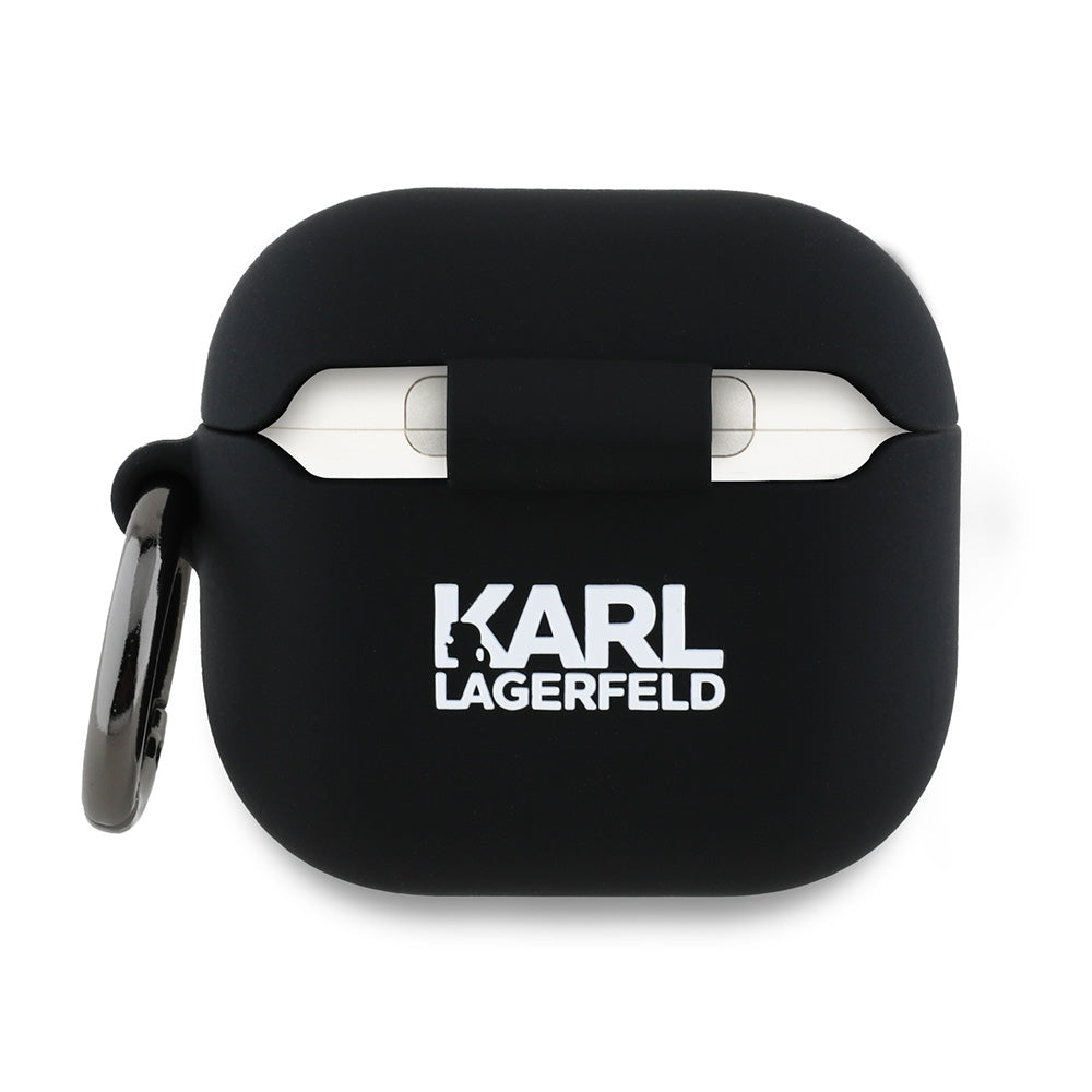 Karl Lagerfeld Silicone Karl Head 3D Case for AirPods 4 - Black