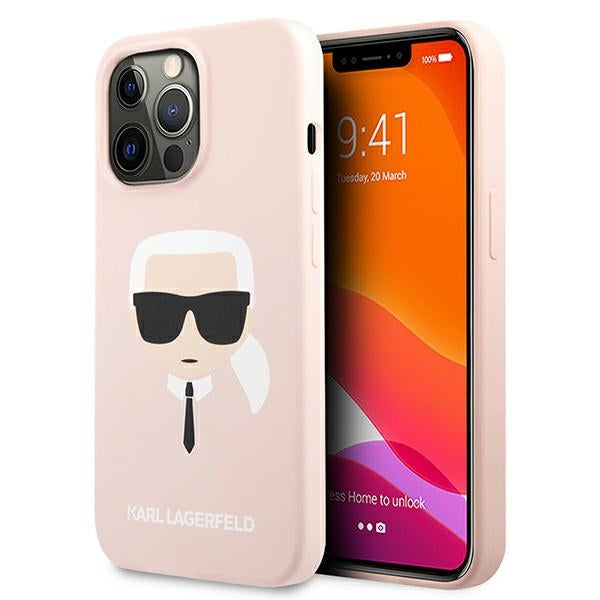 Karl Lagerfeld Silicone Karl`s Head Case for iPhone 13 Pro / 13 6.1" - Light Pink