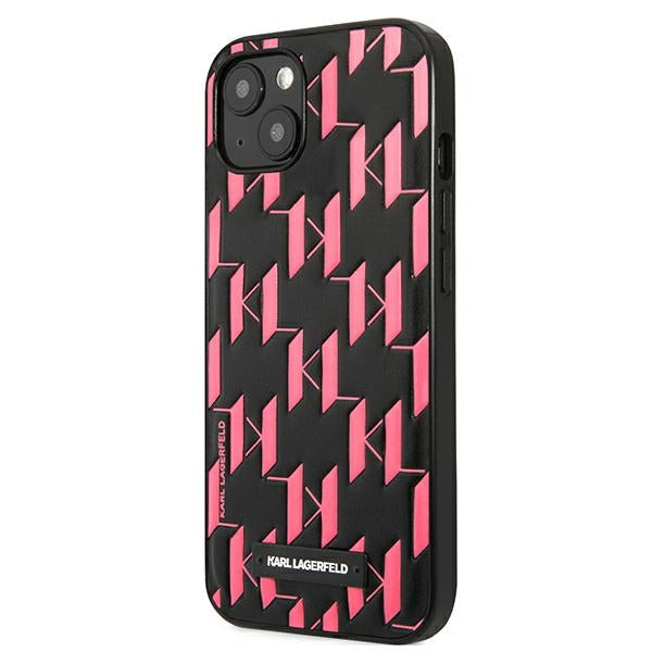 Karl Lagerfeld Monogram Plaque Case for iPhone 13 / 14 / 15 6.1" - Pink