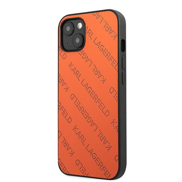 Karl Lagerfeld Perforated Allover Case for iPhone 13 / 14 / 15 6.1" - Orange