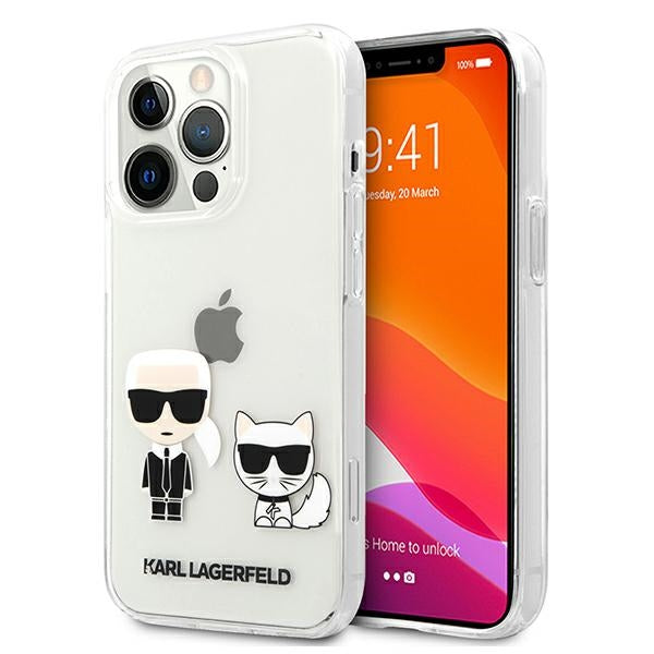 Karl Lagerfeld Karl &amp; Choupette Case for iPhone 13 Pro Max 6.7" - Transparent