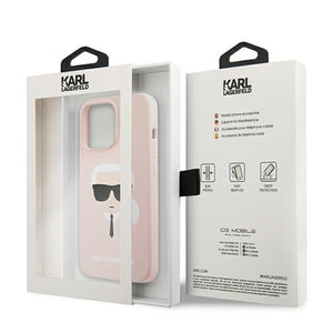 Karl Lagerfeld Silicone Karl`s Head Case for iPhone 13 Pro Max 6.7" - Light Pink