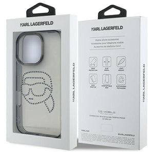 Karl Lagerfeld KLHCP16XHKHDCELK iPhone 16 Pro Max 6.9" black/black hardcase IML Rhinestones Karl Head