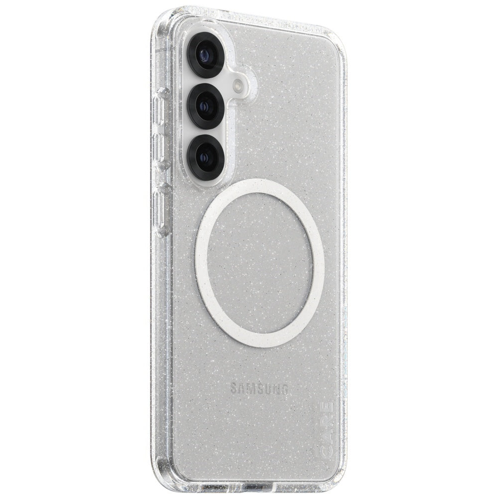 CARE by PanzerGlass Flagship Urban Combat Starlight White QI Case for Samsung Galaxy S25 - Transparent