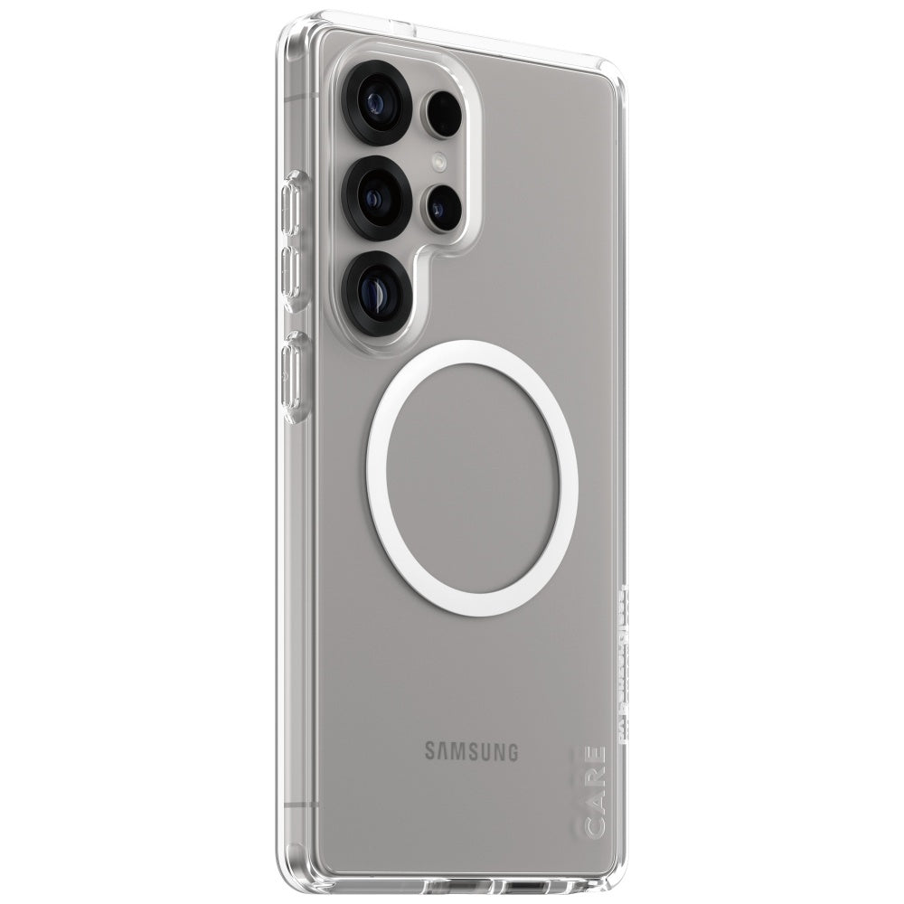 CARE by PanzerGlass Flagship Urban Combat White QI Case for Samsung Galaxy S25 Ultra - Transparent