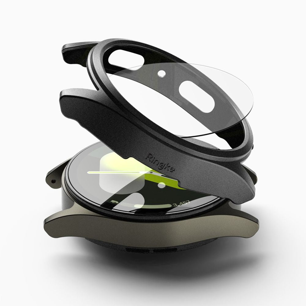 Ringke Slim &amp; Tempered Glass Case + Glass Set for Samsung Galaxy Watch 7 44mm - Black