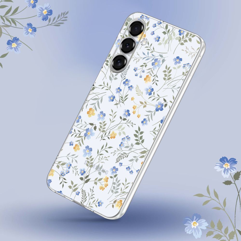 Tech-Protect FlexAir Case for Samsung Galaxy S25 - Daisies with Leaves