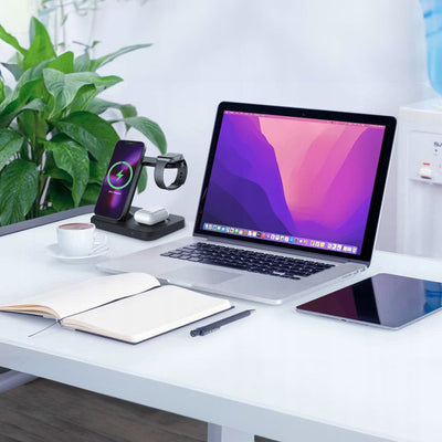 Tech-Protect QI15W-A37 3in1 Induction Wireless Charger 15W - Black