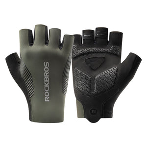 Rockbros cycling gloves spring/summer/autumn, short fingers, size: L - green