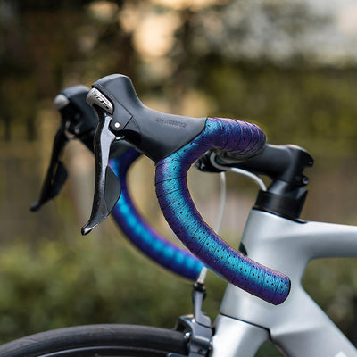 Rockbros Handlebar Tape Perforated Silicone with Chameleon Effect - Purple