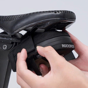 Rockbros Mini Saddle Bag with CO2 Cartridge Holder - Black/Green