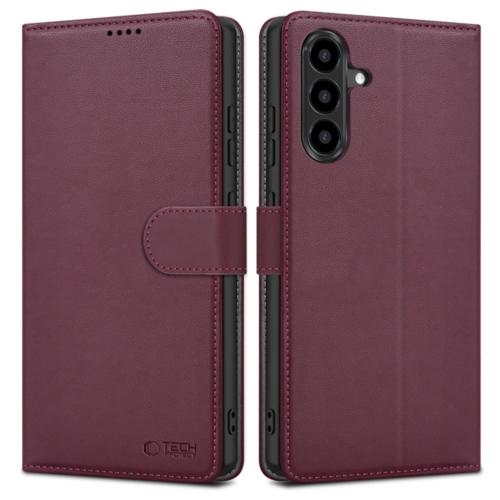 Tech-Protect Wallet Case for Samsung Galaxy A56 5G - Burgundy