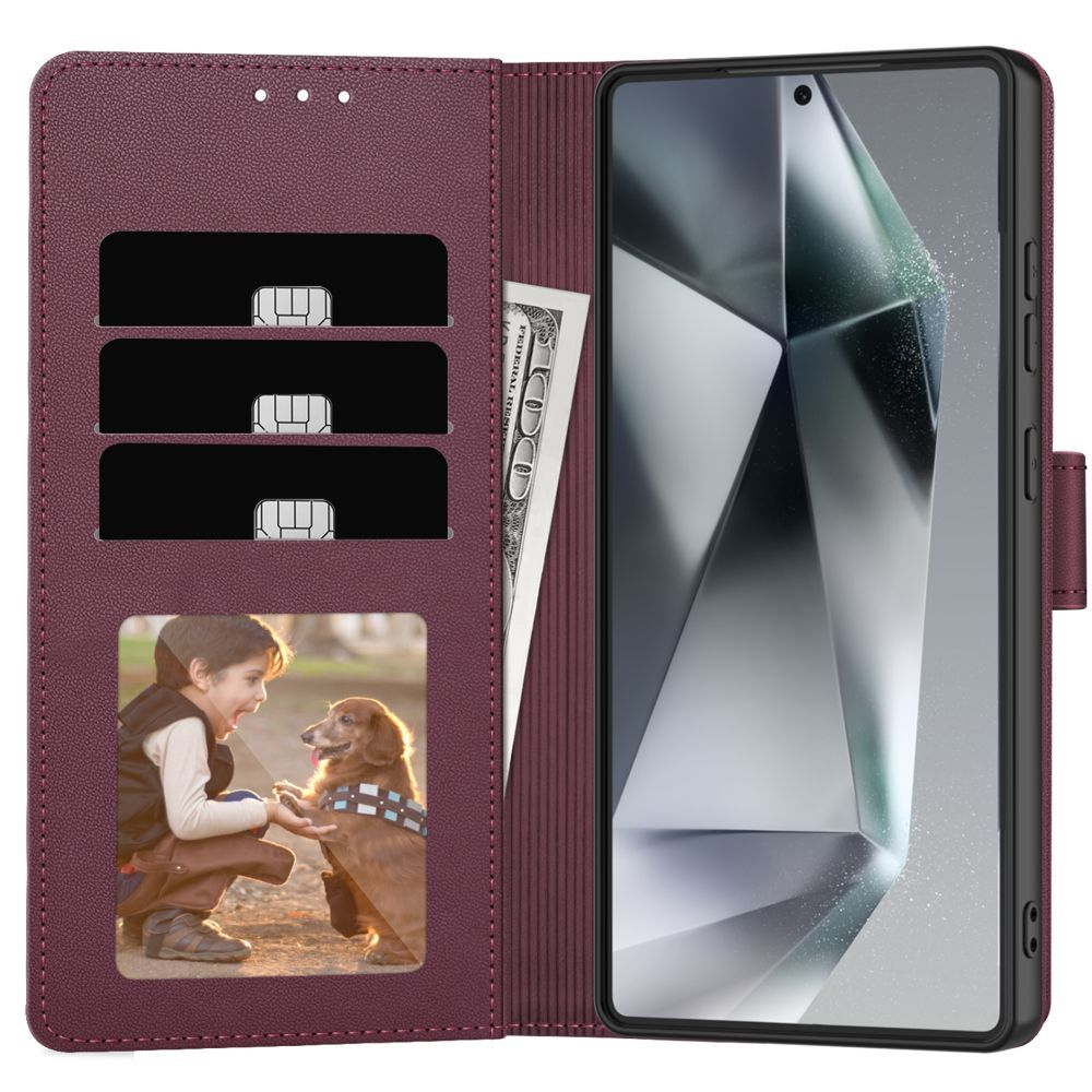 Tech-Protect Wallet Case for Samsung Galaxy A56 5G - Burgundy
