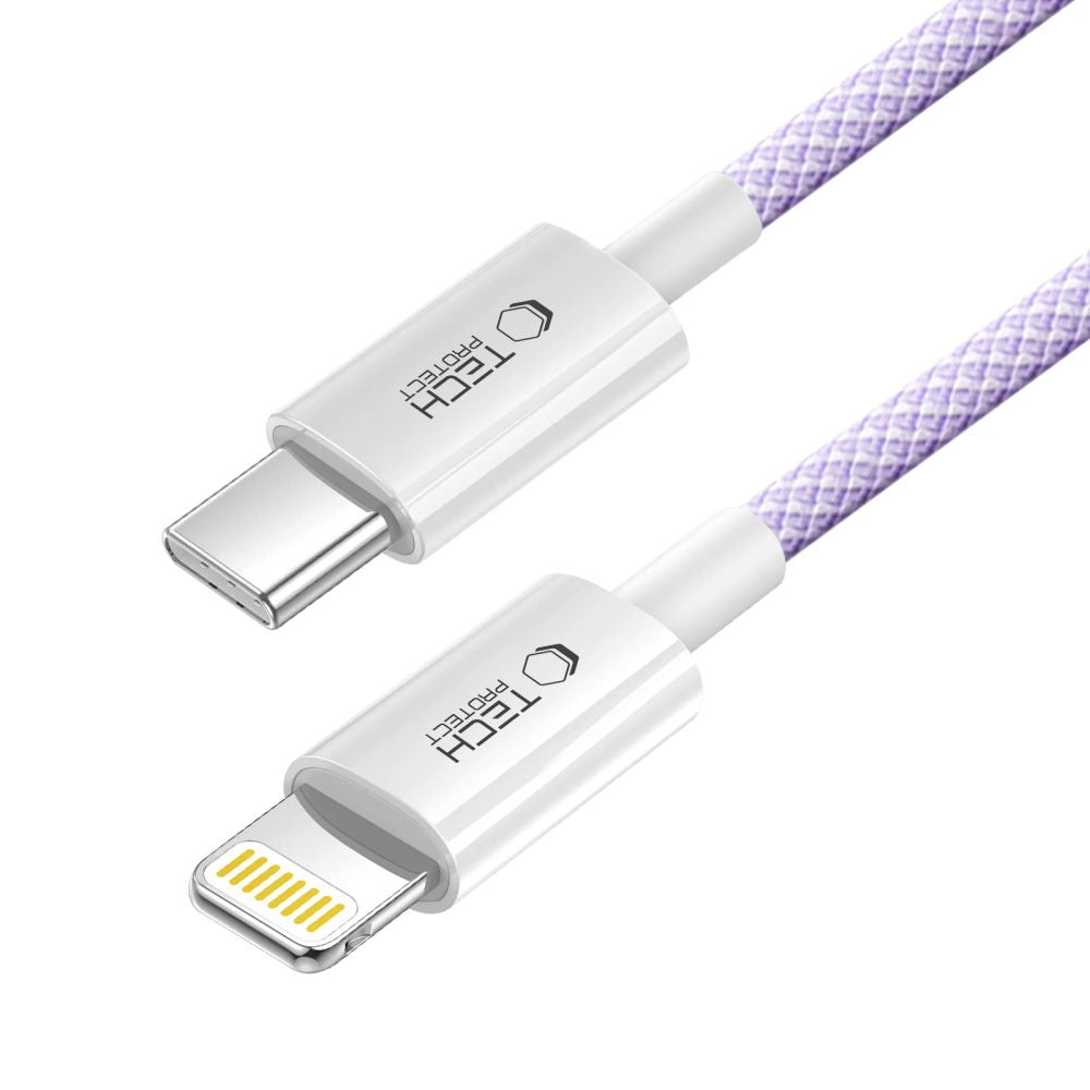 Tech-Protect Ultraboost Lite Lightning Cable PD60W/3A 2m - Purple