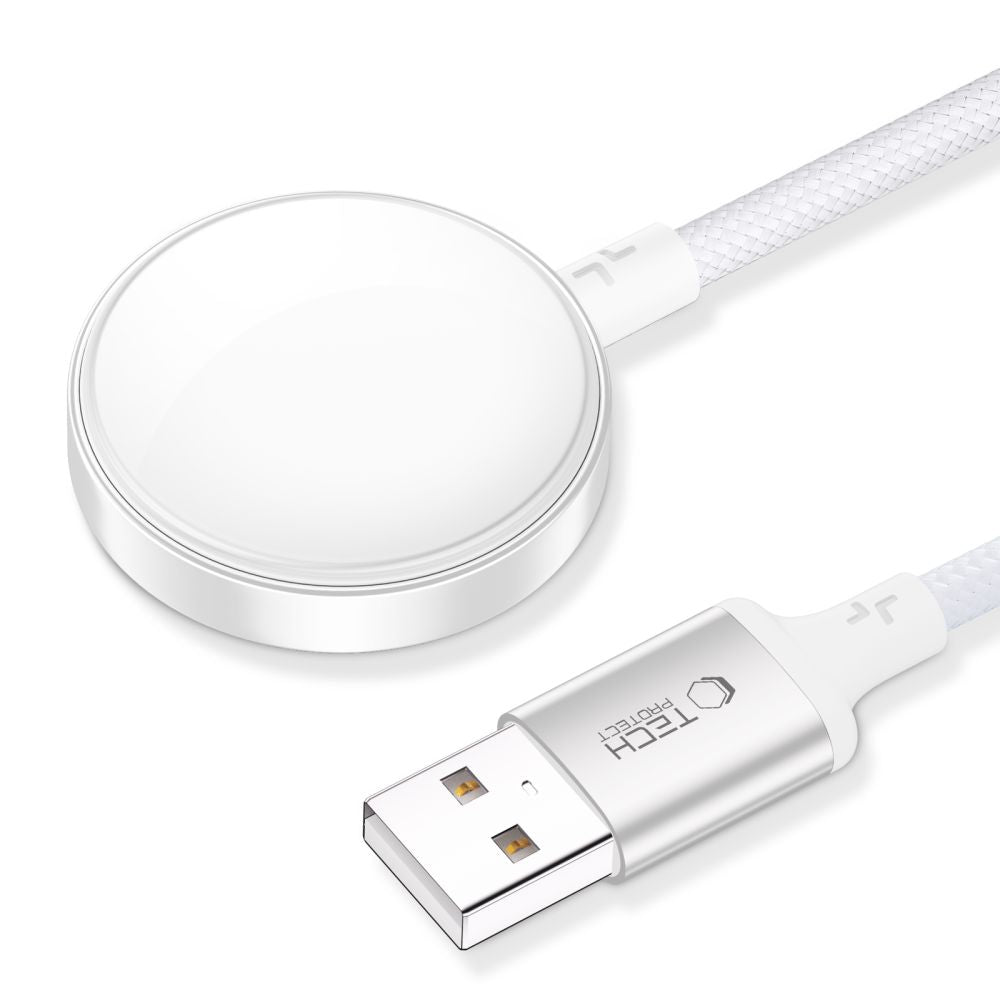 Tech-Protect UltraBoost USB-A Inductive Charger for Apple Watch 1m - White