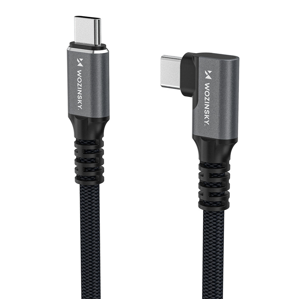 Wozinsky WPS1-UY41S USB-C Thunderbolt 4 240W Angled Cable 1.5m 4K - Black