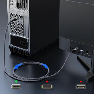 Wozinsky WPS-16AYL2S DisplayPort 2.1 80Gb/s 16K@60Hz 8K@120Hz 4K@240Hz HDR HDCP DSC cable - black