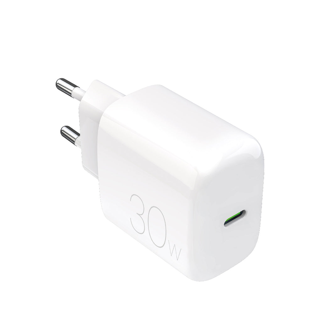„Puro PROLITE“ 30 W USB-C sieninis įkroviklis – baltas