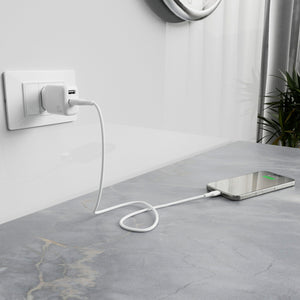 Puro PROLITE 10W 2x USB-A wall charger + USB-A - USB-C cable 1.2m - white