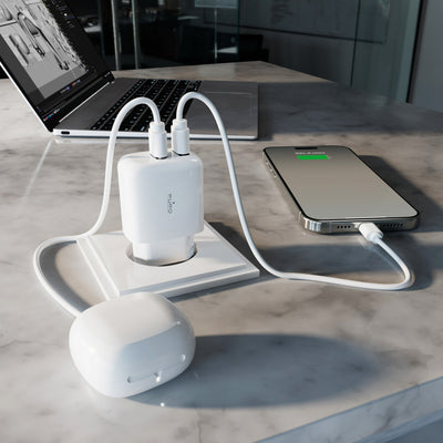 Puro PROLITE 10W 2x USB-A Wall Charger - White