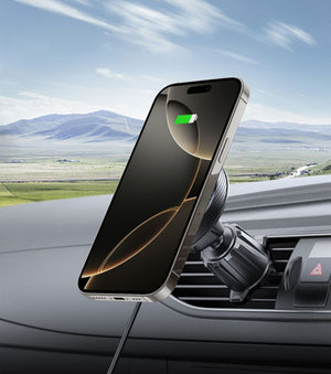 Tech-Protect MM15W-V4 Magnetic MagSafe 15W Car Holder for Cockpit / Windshield / Air Vent - Black