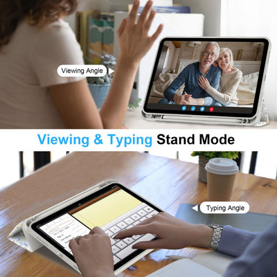 Tech-Protect SC Pen Case for iPad 10.9" 2022 (10th gen.) / 11" 2025 (11th gen.) - Daisies with Leaves