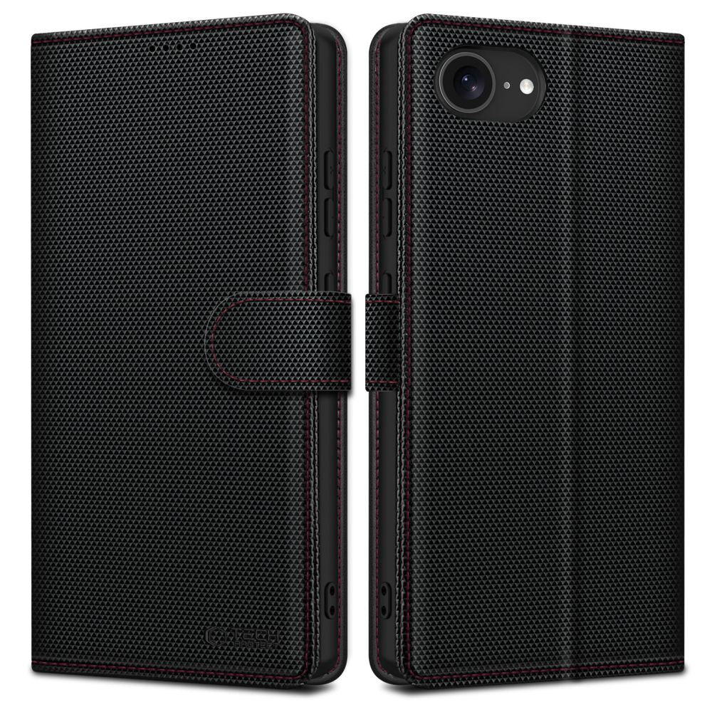 TECH-PROTECT WALLET RS IPHONE 16E BLACK/RED Tech-Protect Wallet case for iPhone 16e - black