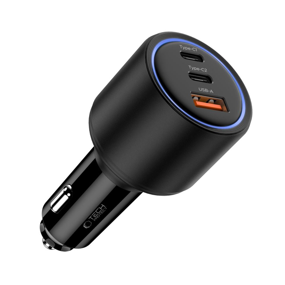 CC04 3-port PD175W car charger - black