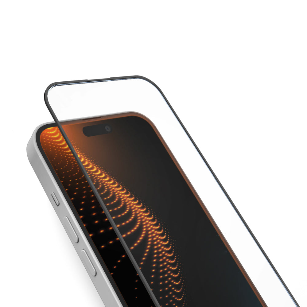 SBS tempered glass with D3O technology with applicator for iPhone 15 / iPhone 15 Pro / iPhone 16