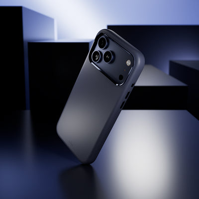 Puro Icon Mag Pro Liquid Silicone Case for iPhone 17 Pro Max, MagSafe Compatible, with Camera Protection and Aluminum Buttons - Dark Blue