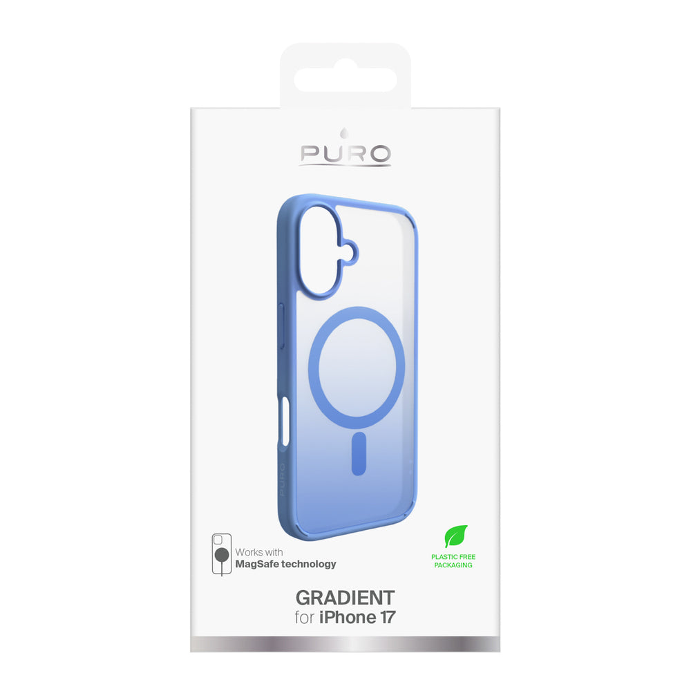 Puro Gradient TPU Case Compatible with MagSafe for iPhone 17 - Blue