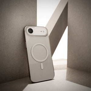 Puro Lite Mag TPU+PC Case Compatible with MagSafe for iPhone 17 Air - Transparent with White Ring