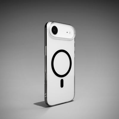 Puro Lite Mag TPU+PC Case Compatible with MagSafe for iPhone 17 Air - Transparent with Black Ring