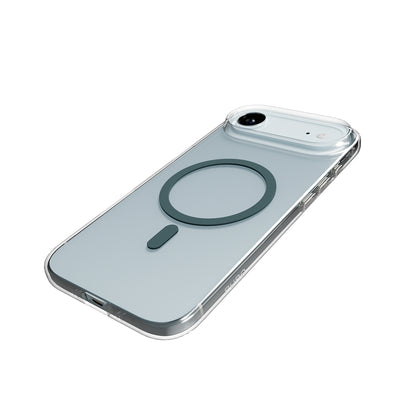Puro Lite Mag TPU+PC Case Compatible with MagSafe for iPhone 17 Air - Transparent with Turquoise Ring