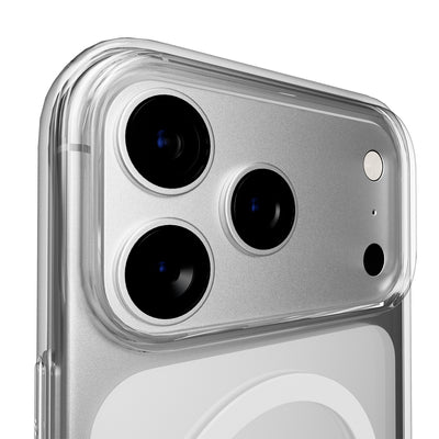 Puro Lite Mag TPU+PC Case Compatible with MagSafe for iPhone 17 Pro Max - Transparent with White Ring