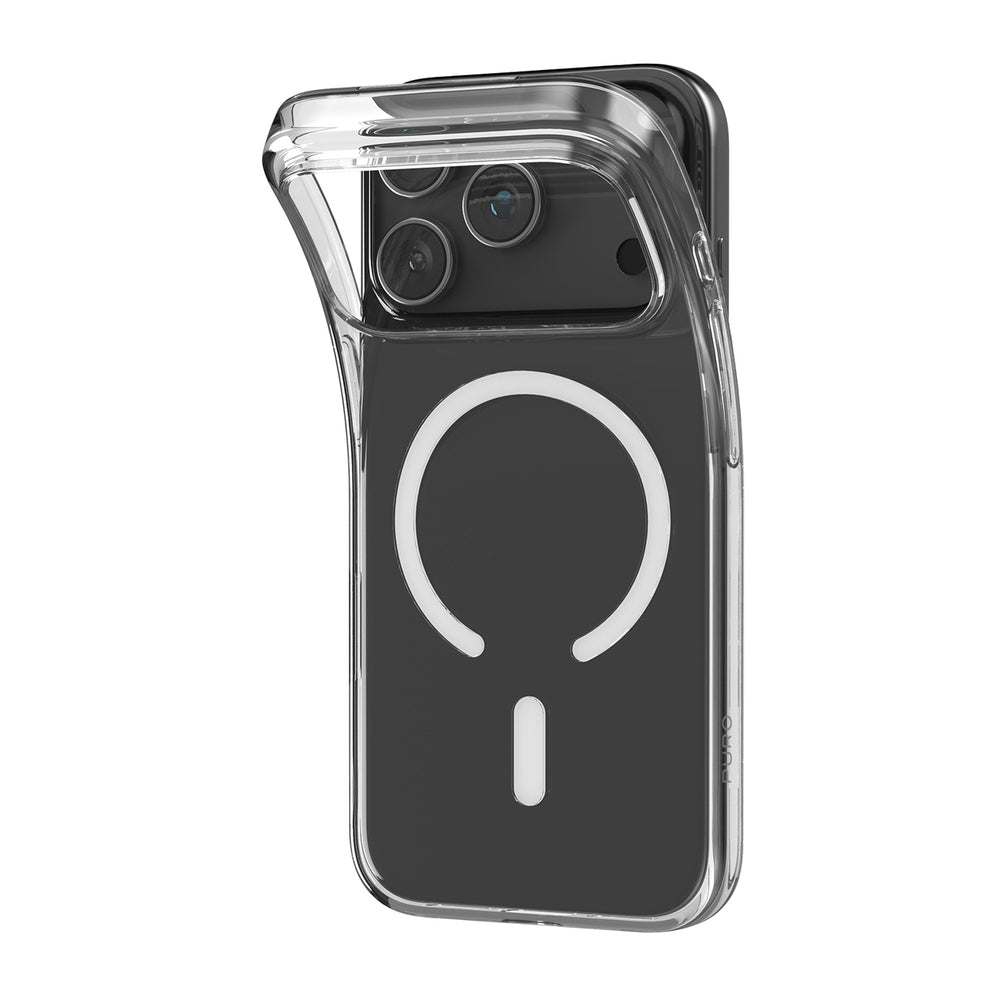 Puro 0.3 MAG Ultra-Slim TPU Case Compatible with MagSafe for iPhone 17 Pro - Transparent