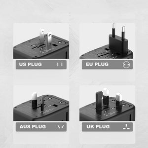 Tech-Protect TA200 EU / UK / US / AU adapter - black