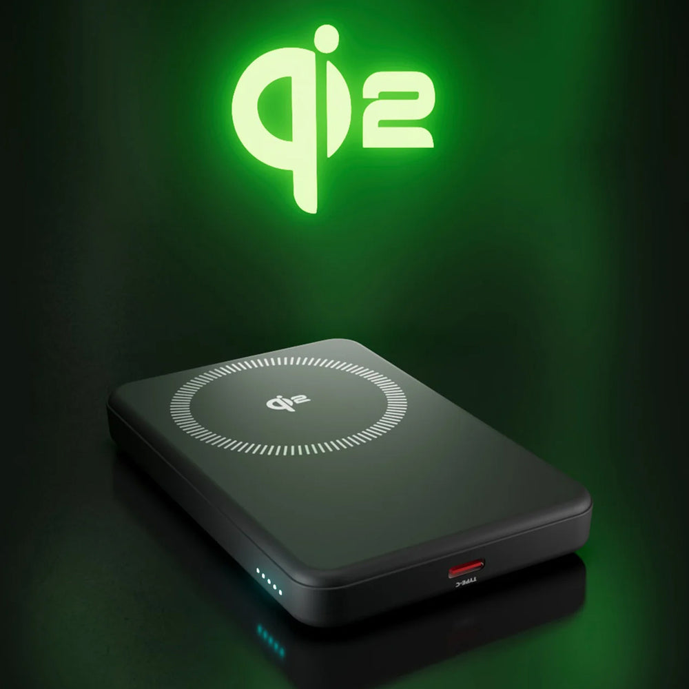 SBS Mag Power Qi2 5000 mAh Powerbank Compatible with MagSafe - Black