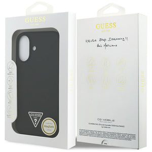Guess Silicone Triangle Logo MagSafe Case for iPhone 17 - Black