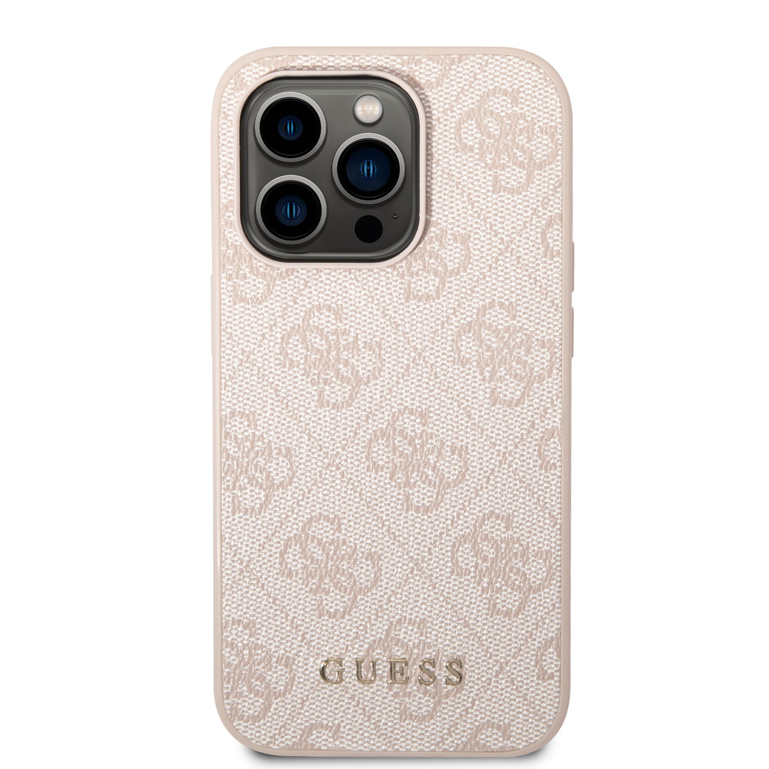 Guess 4G Metal Gold Logo Case for iPhone 14 Pro - Pink