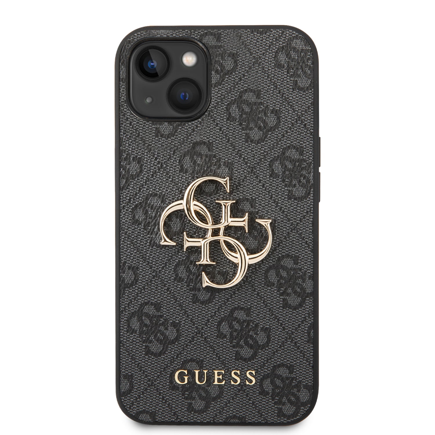 Guess 4G Big Metal Logo iPhone 14 Case - Gray
