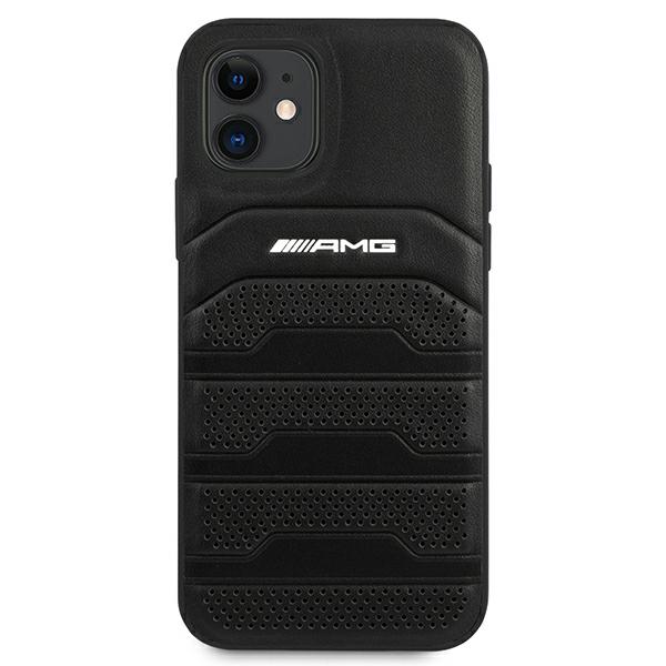 AMG Leather Debossed Lines case for iPhone 12 mini - black