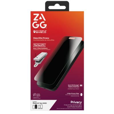 ZAGG Invisibleshield Glass Elite Privacy Glass for iPhone Air