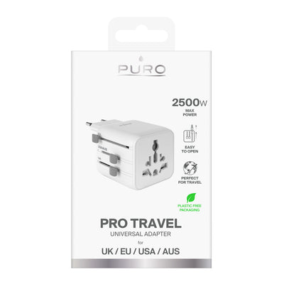 Puro Universal Travel Adapter - White