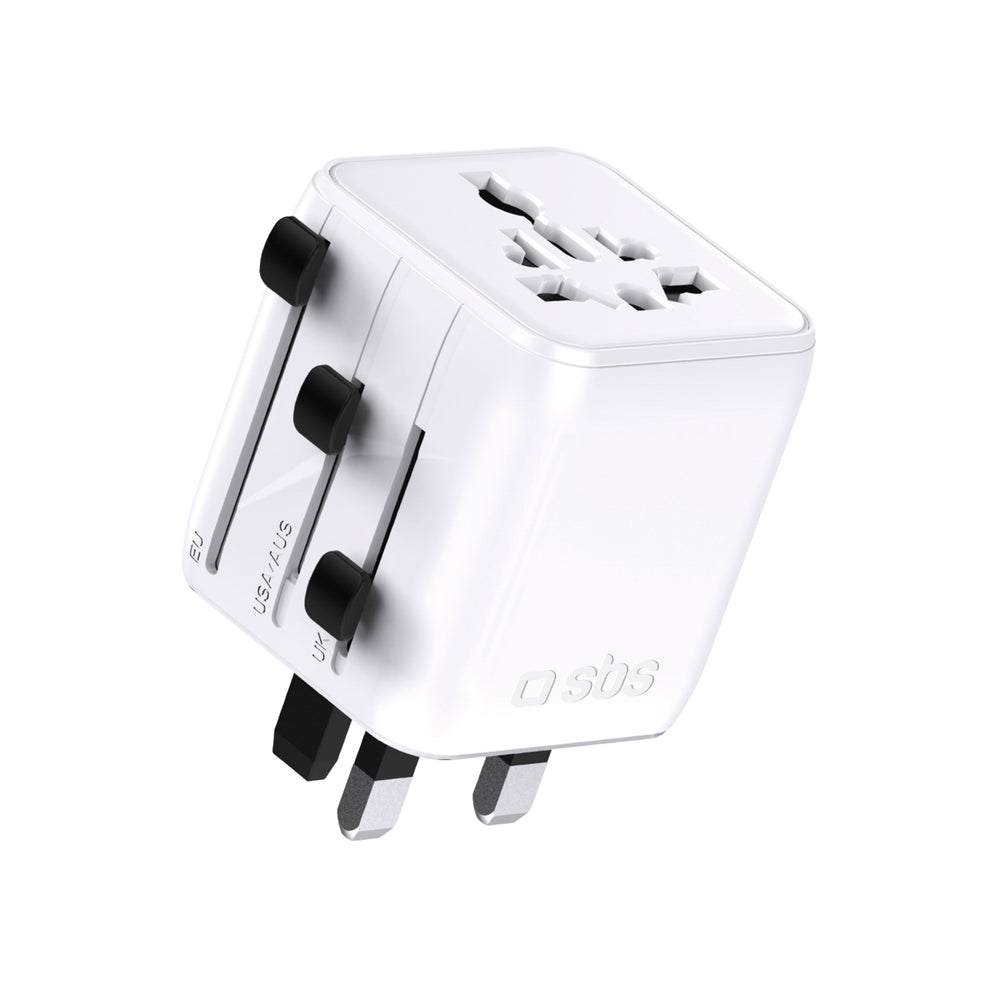 SBS TEADAPTUNI universal travel adapter - white