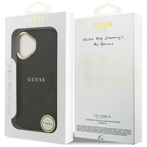 Guess Peony Hot Stamp MagSafe Case for iPhone 17 - Black