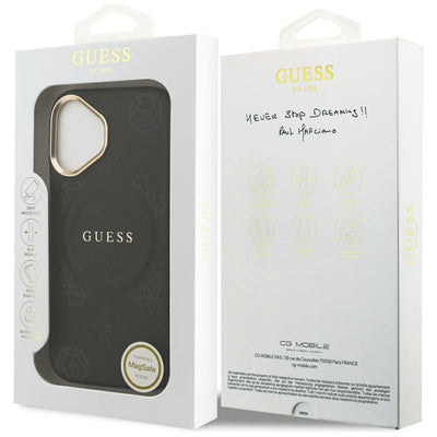 Guess Peony Hot Stamp MagSafe Case for iPhone 17 - Black