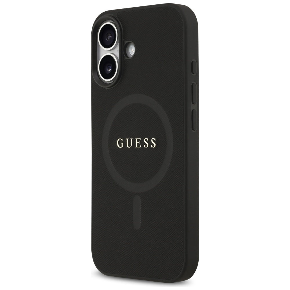 Guess Saffiano Classic Logo MagSafe case for iPhone 17 - black