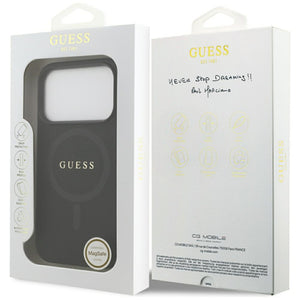 Guess Saffiano Classic Logo MagSafe Case for iPhone 17 Pro - Black