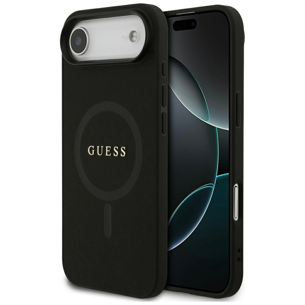 Guess Saffiano Classic Logo MagSafe case for iPhone Air - black
